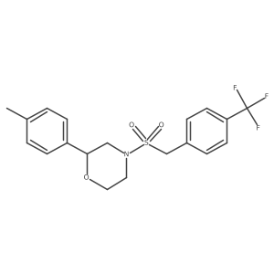 2-(p-Tolyl)-4-((4-(trifluoromethyl)benzyl)sulfonyl)morpholine结构式