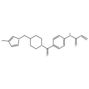 N-[4-[4-[(4-Methylpyrazol-1-yl)methyl]piperidine-1-carbonyl]phenyl]prop-2-enamide Structure