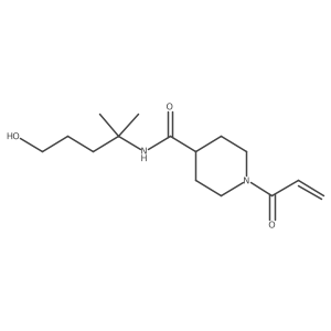 N-(5-Hydroxy-2-methylpentan-2-yl)-1-prop-2-enoylpiperidine-4-carboxamide结构式