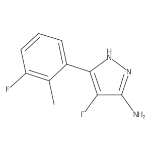 4-fluoro-3-(3-fluoro-2-methylphenyl)-1H-pyrazol-5-amine结构式