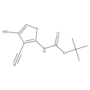 tert-butyl N-(3-cyano-4-hydroxythiophen-2-yl)carbamate结构式