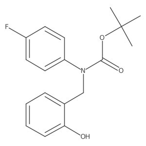 tert-butyl N-(4-fluorophenyl)-N-[(2-hydroxyphenyl)methyl]carbamate结构式