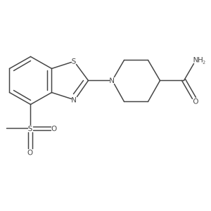 1-(4-Methanesulfonyl-1,3-benzothiazol-2-yl)piperidine-4-carboxamide结构式