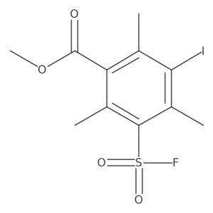 Methyl 3-(fluorosulfonyl)-5-iodo-2,4,6-trimethylbenzoate结构式