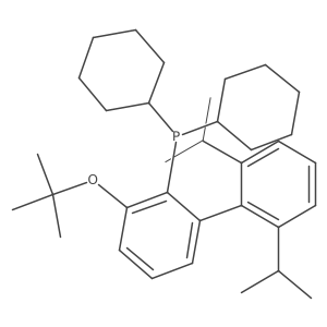 (3-(tert-Butoxy)-2',6'-diisopropyl-[1,1'-biphenyl]-2-yl)dicyclohexylphosphane Structure