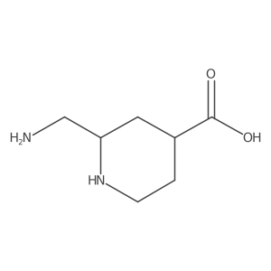 2-(Aminomethyl)piperidine-4-carboxylic acid结构式