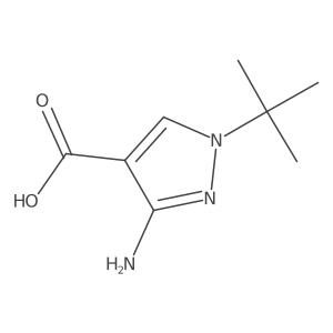 3-amino-1-tert-butyl-1H-pyrazole-4-carboxylic acid结构式