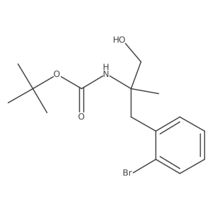 tert-butyl N-{2-[(2-bromophenyl)methyl]-1-hydroxypropan-2-yl}carbamate结构式