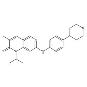 6-methyl-2-{[5-(piperazin-1-yl)pyridin-2-yl]amino}-8-(propan-2-yl)-7H,8H-pyrido[2,3-d]pyrimidin-7-one Structure