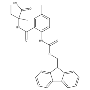 2-{[2-({[(9H-fluoren-9-yl)methoxy]carbonyl}amino)-5-methylphenyl]formamido}-2-methylbutanoic acid结构式