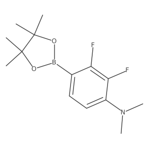 2,3-Difluoro-N,N-dimethyl-4-(4,4,5,5-tetramethyl-1,3,2-dioxaborolan-2-yl)aniline结构式
