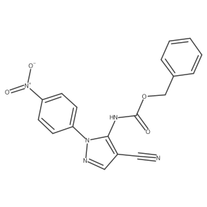 benzyl N-[4-cyano-1-(4-nitrophenyl)-1H-pyrazol-5-yl]carbamate结构式