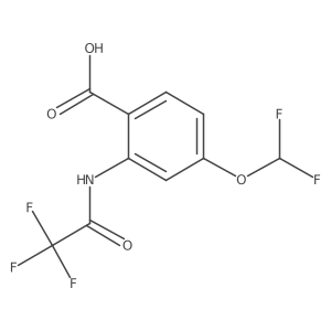 4-(Difluoromethoxy)-2-(2,2,2-trifluoroacetamido)benzoic acid Structure
