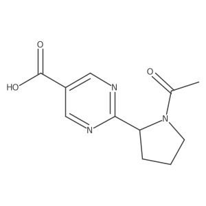 2-(1-Acetylpyrrolidin-2-yl)pyrimidine-5-carboxylic acid结构式