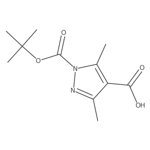 1-[(tert-butoxy)carbonyl]-3,5-dimethyl-1H-pyrazole-4-carboxylic acid结构式