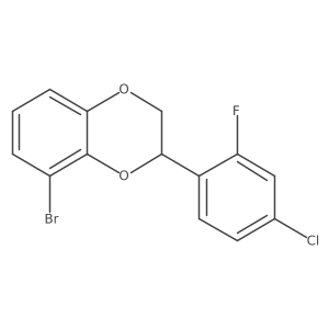 8-Bromo-2-(4-chloro-2-fluorophenyl)-2,3-dihydro-1,4-benzodioxin Structure