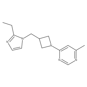 4-{3-[(2-ethyl-1H-imidazol-1-yl)methyl]azetidin-1-yl}-6-methylpyrimidine Structure