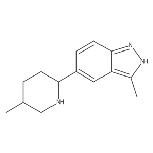 Cc1[nH]nc2ccc(C3CCC(C)CN3)cc12结构式