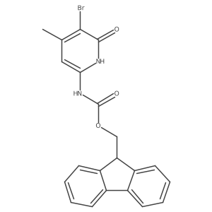 (9H-fluoren-9-yl)methyl N-(5-bromo-6-hydroxy-4-methylpyridin-2-yl)carbamate结构式