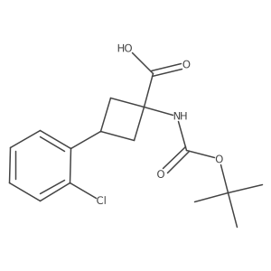 1-{[(Tert-butoxy)carbonyl]amino}-3-(2-chlorophenyl)cyclobutane-1-carboxylic acid Structure