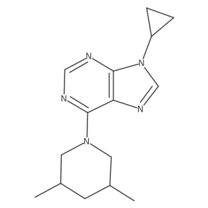9-cyclopropyl-6-(3,5-dimethylpiperidin-1-yl)-9H-purine Structure