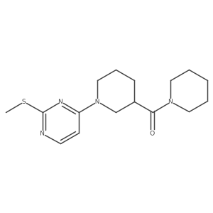 2-(Methylsulfanyl)-4-[3-(piperidine-1-carbonyl)piperidin-1-yl]pyrimidine Structure