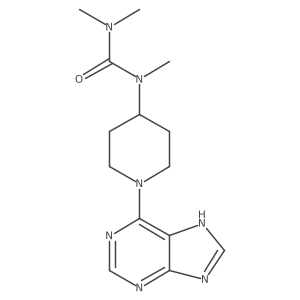 1,3,3-trimethyl-1-[1-(9H-purin-6-yl)piperidin-4-yl]urea结构式