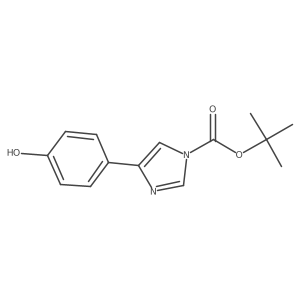 tert-Butyl 4-(4-hydroxyphenyl)-1H-imidazole-1-carboxylate Structure