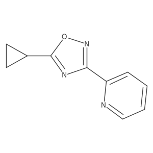 5-Cyclopropyl-3-(pyridin-2-yl)-1,2,4-oxadiazole结构式