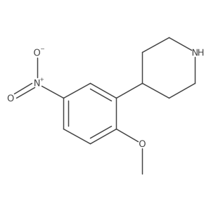 4-(2-Methoxy-5-nitrophenyl)piperidine结构式