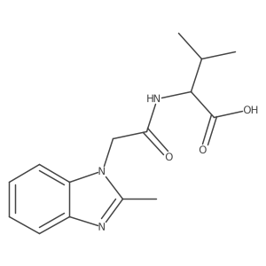 L-Valine, N-[(2-methyl-1H-benzimidazol-1-yl)acetyl]- Structure