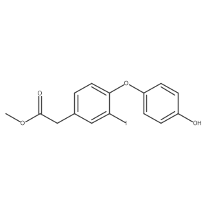 Methyl 2-(4-(4-hydroxyphenoxy)-3-iodophenyl)acetate Structure