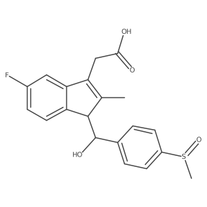 5-Fluoro-1-[hydroxy[4-(methylsulfinyl)phenyl]methyl]-2-methyl-1H-indene-3-acetic acid Structure