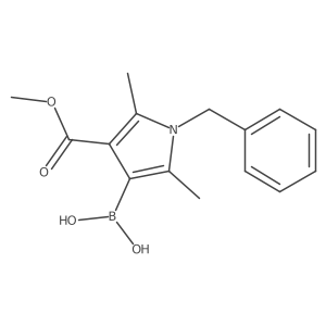 (1-Benzyl-4-(methoxycarbonyl)-2,5-dimethyl-1H-pyrrol-3-YL)boronic acid结构式