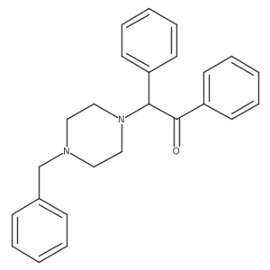 1,2-Diphenyl-2-[4-(phenylmethyl)-1-piperazinyl]ethanone结构式