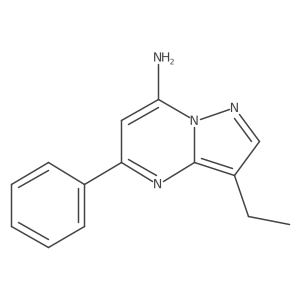 Pyrazolo[1,5-a]pyrimidin-7-amine, 3-ethyl-5-phenyl-结构式