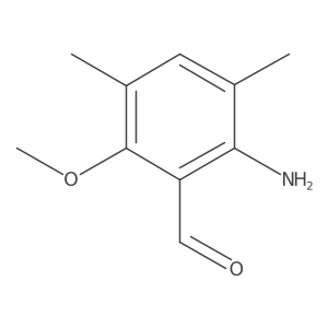 Benzaldehyde, 2-amino-6-methoxy-3,5-dimethyl- Structure
