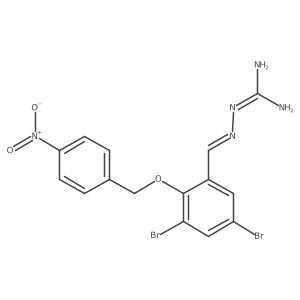 (2E)-2-{3,5-dibromo-2-[(4-nitrobenzyl)oxy]benzylidene}hydrazinecarboximidamide结构式