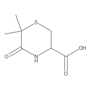 (3S)-6,6-dimethyl-5-oxothiomorpholine-3-carboxylic acid结构式