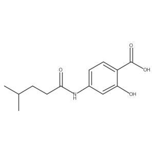 2-Hydroxy-4-[(4-methyl-1-oxopentyl)amino]benzoic acid Structure