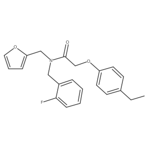 2-(4-ethylphenoxy)-N-(2-fluorobenzyl)-N-(furan-2-ylmethyl)acetamide Structure