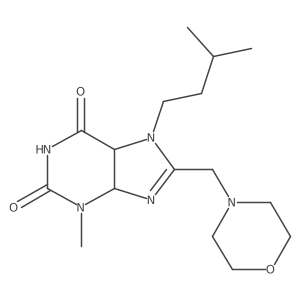 3-Methyl-7-(3-methylbutyl)-8-(morpholin-4-ylmethyl)-4,5-dihydropurine-2,6-dione Structure