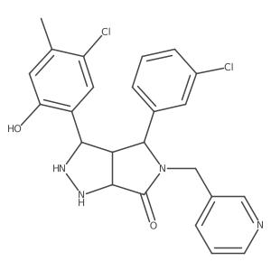 3-(5-Chloro-2-hydroxy-4-methylphenyl)-4-(3-chlorophenyl)-5-(pyridin-3-ylmethyl)-1,2,3,3a,4,6a-hexahydropyrrolo[3,4-c]pyrazol-6-one结构式