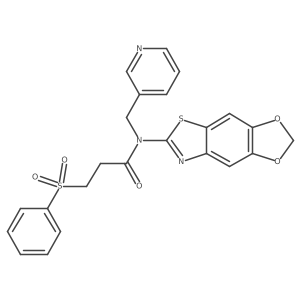 N-([1,3]dioxolo[4',5':4,5]benzo[1,2-d]thiazol-6-yl)-3-(phenylsulfonyl)-N-(pyridin-3-ylmethyl)propanamide结构式