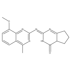 (2E)-2-(8-methoxy-4-methylquinazolin-2-yl)imino-4a,5,6,7-tetrahydrocyclopenta[d]pyrimidin-4-one Structure