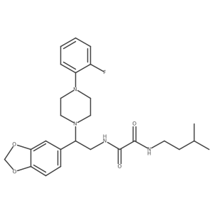 N1-(2-(benzo[d][1,3]dioxol-5-yl)-2-(4-(2-fluorophenyl)piperazin-1-yl)ethyl)-N2-isopentyloxalamide结构式