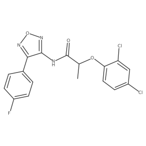 2-(2,4-dichlorophenoxy)-N-[4-(4-fluorophenyl)-1,2,5-oxadiazol-3-yl]propanamide Structure
