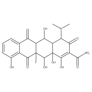 (4S,4aR,5R,5aS,12aS)-4-(Dimethylamino)-11a-fluoro-1,4,4a,5,5a,6,11,11a,12,12a-decahydro-3,5,10,12,12a-pentahydroxy-6-methylene-1,11-dioxo-2-naphthacenecarboxamide Structure