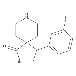 4-(3-Fluorophenyl)-2,8-diazaspiro[4.5]decan-1-one Structure