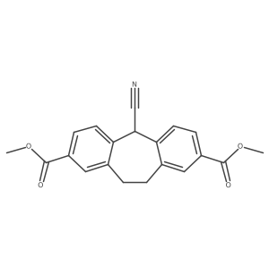 2,8-Dimethyl 5-cyano-10,11-dihydro-5H-dibenzo[a,d]cycloheptene-2,8-dicarboxylate Structure